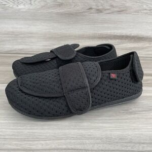 Lesvago Diabetic Slippers Easy On Hook & Loop Close  Men 8 Adjustable Clean